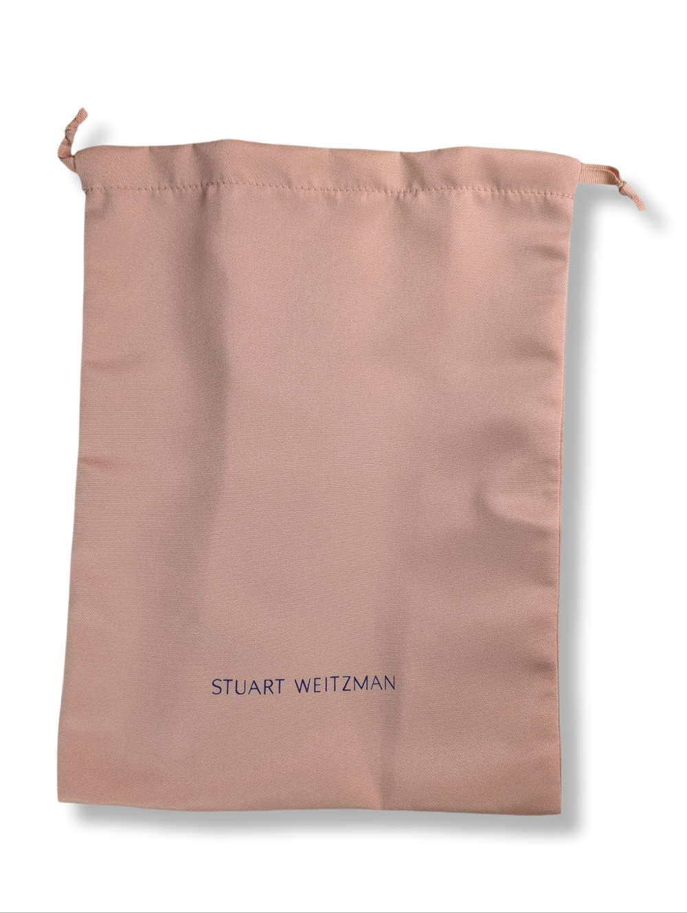 Stuart Weitzman Dust Bag in Blush Drawstring Logo Dusty Pink Authentic 14"x10.5"
